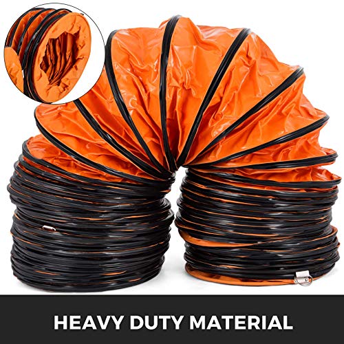 Mophorn 25ft Ducting Hose, PVC Flexible Duct Hosing with S Hook & Steel Support for 8inch Utility Blower by VEVOR - Image 3