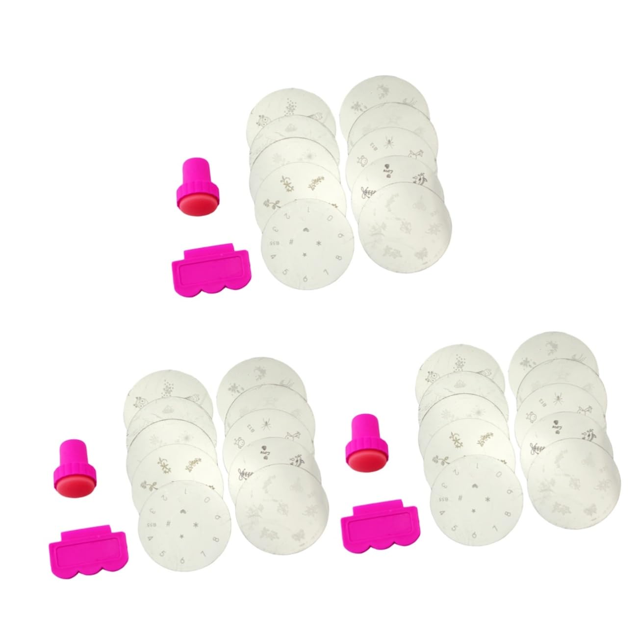 FRCOLOR 30pezzi Piastre Per Nail Art Kit Stamping Per Manicure Con Stamper e Raschietto Design Unici e Creativi Per Unghie Materiale Metallico e Compatte