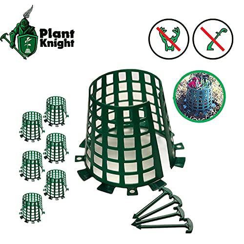 Plant Knight Tree Trunk Guard Protector with 6 Inch Plastic Expandable Wrap Fence Cage Ventilation and Clip for Garden Protection, 6 Pack (Green) - Image 3