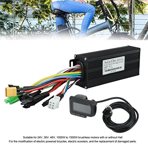 30A 3-trybowy kontroler sinusoidalny LCD, zestaw wyświetlacza, stop aluminium 24V 36V 48V 1000W 1500W kontroler, do elektrycznego roweru i skutera Kontroler skutera elektrycznego