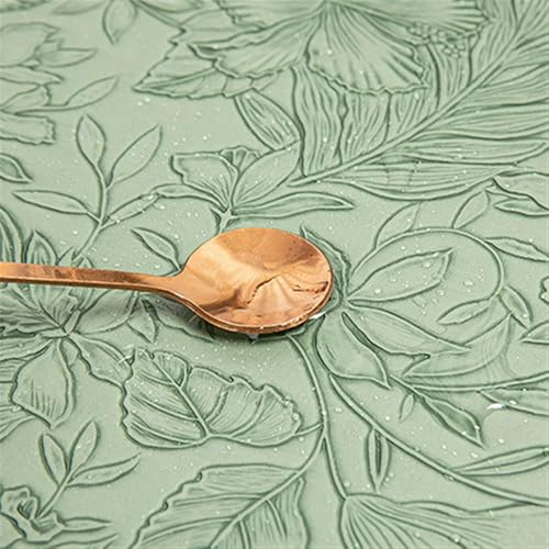 Sets de table imperméables en cuir synthétique bleu lavable lot de 4 - 5