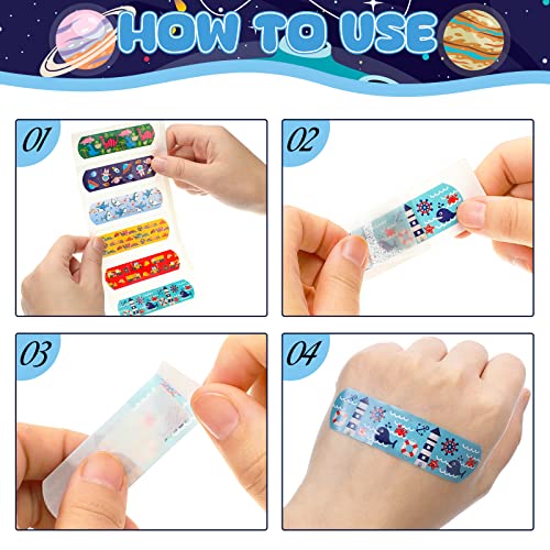 Bbto 210 Pcs Kids Cartoon Bandages, Cute Bandages Bulk, Colorful Adhesive Waterproof Pe Repair Tape Knuckle Stickers For Children Toddlers Cuts Scrapes Burn Flexible Protection (Cool Style) #TOP4