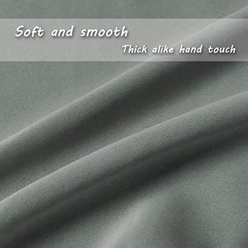 Huto Energy Efficient Durability Window Valance For Bedroom Room Darkening Rod Pocket Topper Curtains 18 Inch Valance,Light Gray,1 Panel,52Wx18L #TOP4