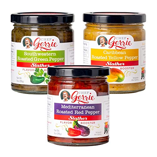Chef Gerrie’s Gourmet Slather Sauces - Variety Pack Gift Box, Great for Sandwiches, Crackers, Vegetable & Cheese Dips, 9 oz. Jars (3 pack) - Thumbnail 6