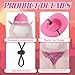 Simgoing 2 Pcs 17cm Doll Cowboy Costume Diamond-Studded Cowboy Hat and Scarf for 17cm Mini Toy Western Accessories for Decoration and Display, Doll Not Include(Pink)