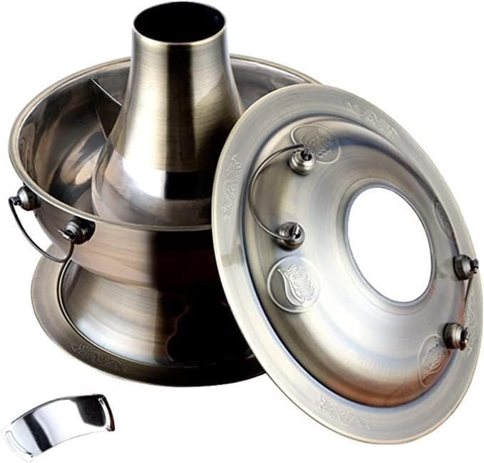 Olla Caliente Chapada en Cobre, Cocina con Carbón 32cm