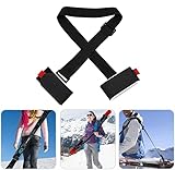 ⛄【AJUSTABLE】: Ajuste fácilmente la longitud de la correa de esquí de 66 a 120 cm para una comodidad óptima. Adecuada para adultos y niños, ideal para la actividad familiar de esquí en invierno.