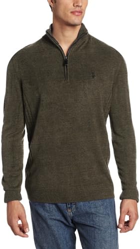 U.S. Polo Assn. Men's Solid Quarter-Zip Sweater