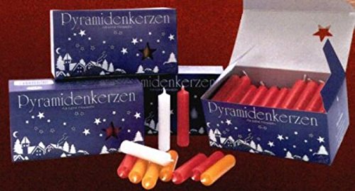 Kunsthandwerkstube Pyramidenkerzen klein 14 mm rot Packung = 50 Stück