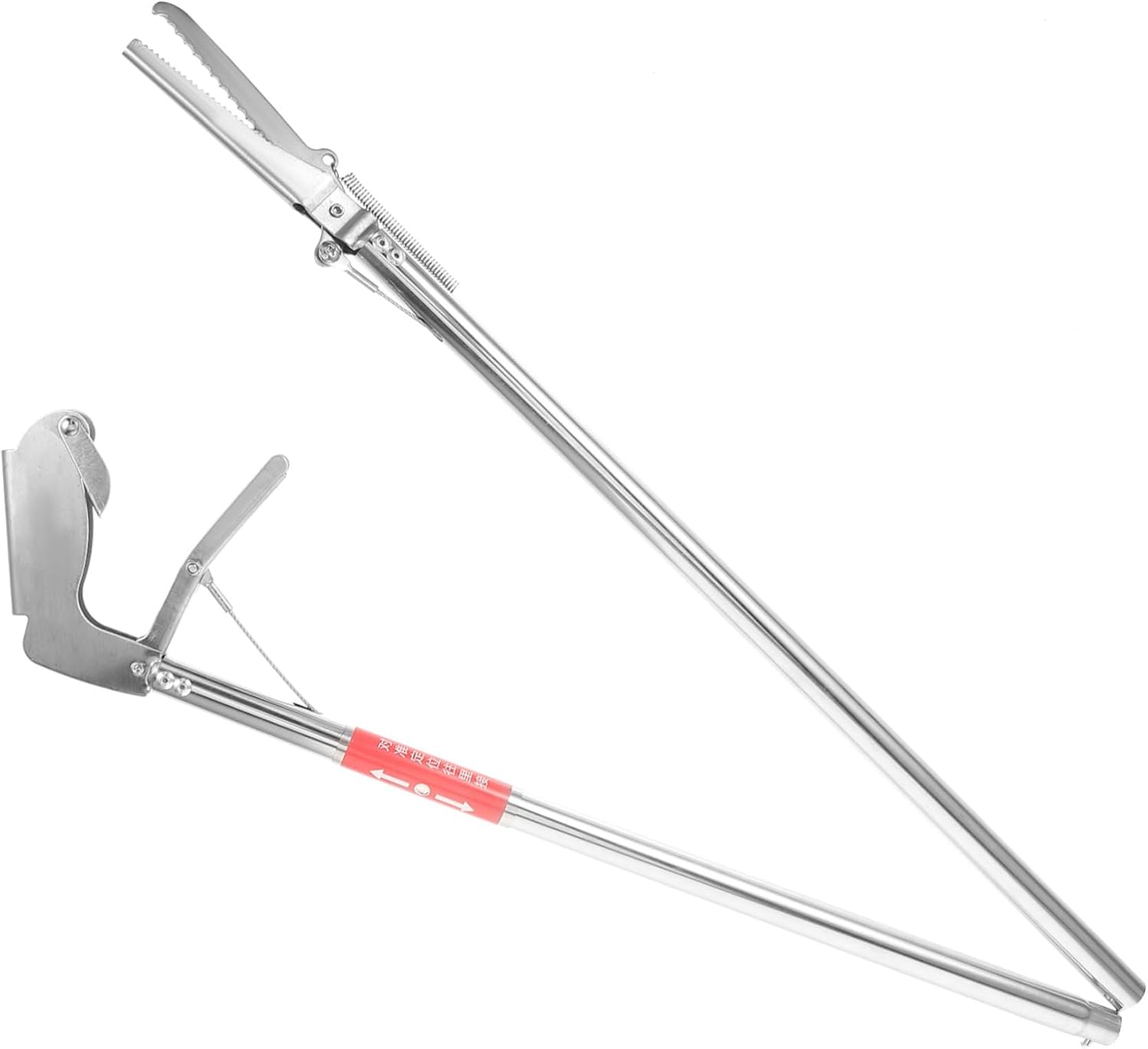 Stainless Steel Snake Catcher Clip Non-Slip Folding Snake Grabber Tool for Garden and Zoo Use Ergonomic Handle