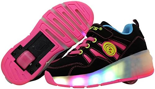 Meurry Kids Roller Shoes Rolls Adjustable Skates Rollerblades Inline Skates Boys Girls Single Wheel Sports Shoes