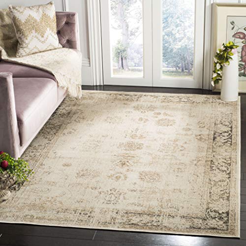 SAFAVIEH Traditionell Teppich für Wohnzimmer, Esszimmer, Schlafzimmer - Vintage Collection, Kurzer Flor, Stein und Multi, 122 X 170 cm SAFAVIEH Traditionell Teppich für Wohnzimmer, Esszimmer, Schlafzimmer - Vintage Collection, Kurzer Flor, Stein und Multi, 122 X 170 cm