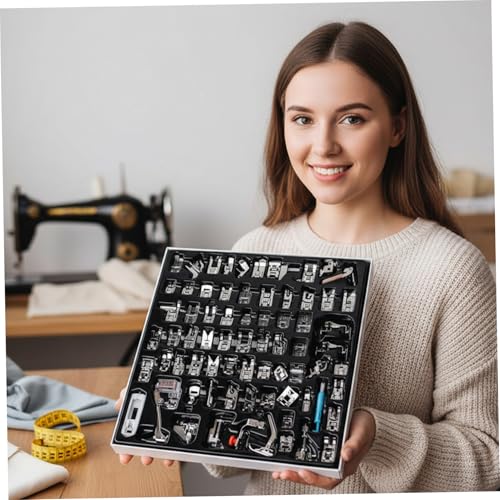 Kit multifuncional 32 piezas pies para máquina de coser miniatura 4