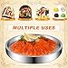 LemonRoad 4 Pcs 11 Inch Shrimp Cocktail Serving Dish Chilled Serving Trays Cold Tray for Halloween Parties Buffets Multiple Guests, Stainless Steel Ice Tray for Chilled Dip(Silver)