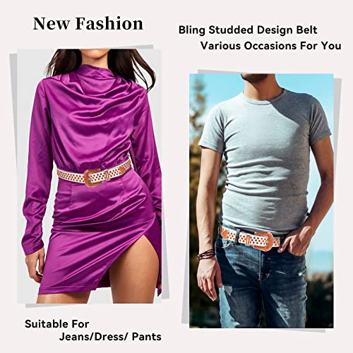 TINIDI Western Bling Bling Rhinestone Belts For Men Women Fashion Crystal Studded Leather Diamond Belts For Jeans2