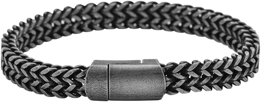 Geoffrey Beene Men’s Stainless Steel Double Franco Chain Bracelet - Image 2