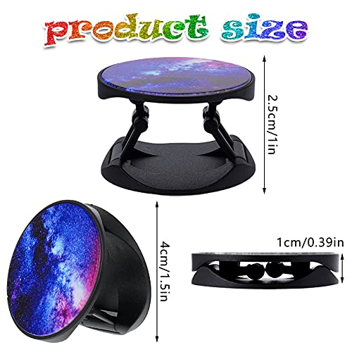 9 Pieces Cell Phone Grip Holder Collapsible Phone Holder Colorful Self-Adhesive Finger Ring Sublimation Phone Holders For Smartphone And Tablets (Nebula) #TOP2