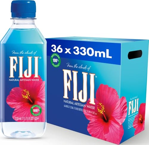 FIJI Natural Artesian Bottled Water 330 mL / 11.15 Fl Ounce (Pack of 36)