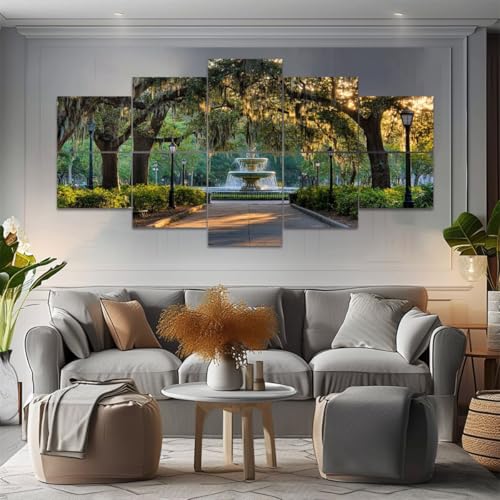 Paquete de 10 Paneles Acústicos de Arte, Spanish Moss Savannah Georgia, Paneles Decorativos Absorbentes de Sonido para Estudio, Oficina o Hogar miniatura 5