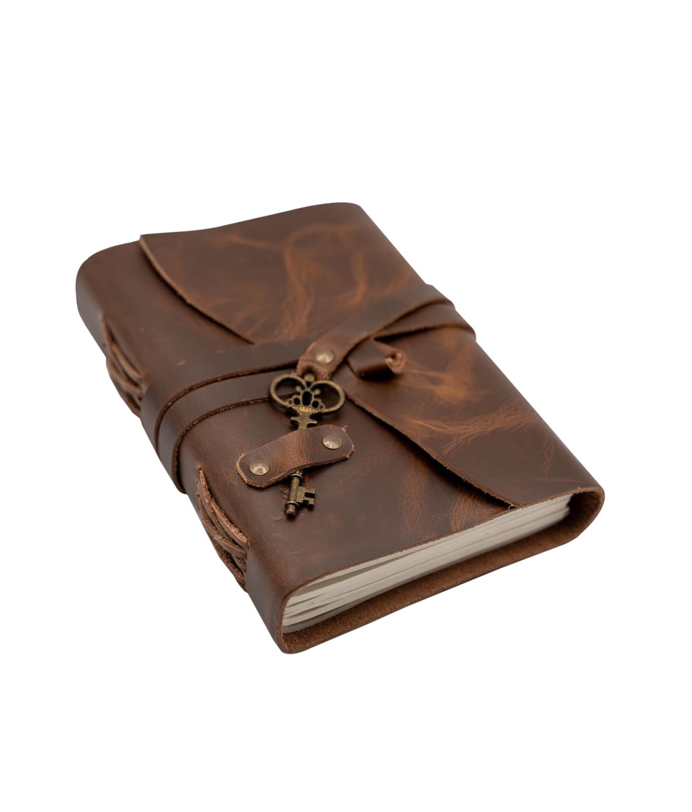 MAD MUNKEE Leather Journal Notebook 4X6 Handmade Writing Journal Leather Diary, Travel Scrapbook, Sketchbook, Planner & Gift for Men & Women Gift for