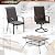 MIXPATIO Outdoor Patio Dining Set 7 Pcs, Patio Furniture Dining Table Chair Set, 4 Rattan Swivel Chairs and 2 Fixed Chairs & 1 Dining Table with Umbrella Hole, for Lawn, Garden, Yards, Poolside