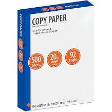 Copy Paper 8.5 x 11 Inch, 92 Bright White, 20 lb, Smooth Surface Printer Paper, Reliable Everyday Printing, 1 Ream 500 Sheets Letter 8.5 x 11 inches