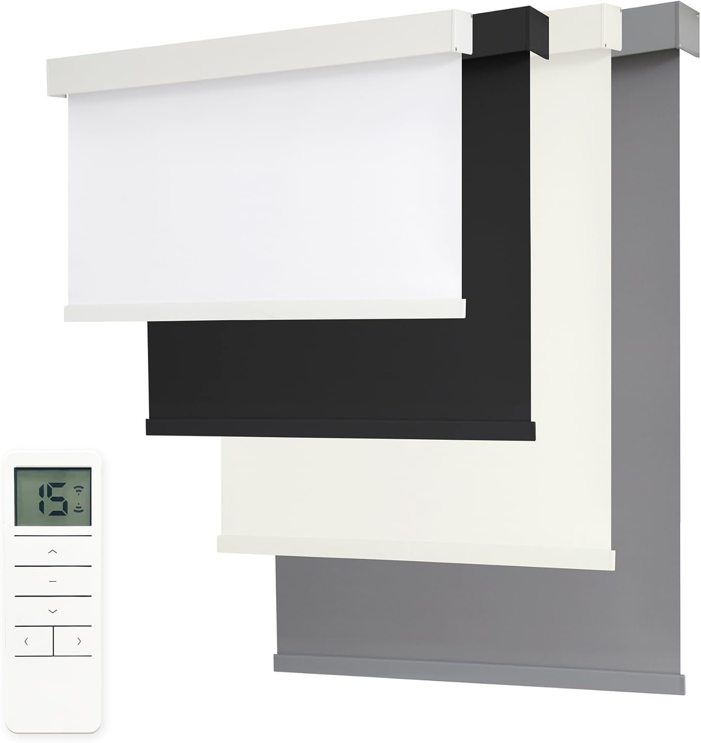 Motorized Blinds with Remote,Blackout Smart Blinds for Indoor Windows,Automatic Blinds for Windows,Cordless Remote Control Roller Window Shades