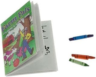 Dollhouse Miniature Coloring Book with Crayons
