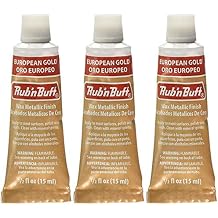 Rub n Buff The Original Wax Metallic Finish European Gold [Pack of 3 ]