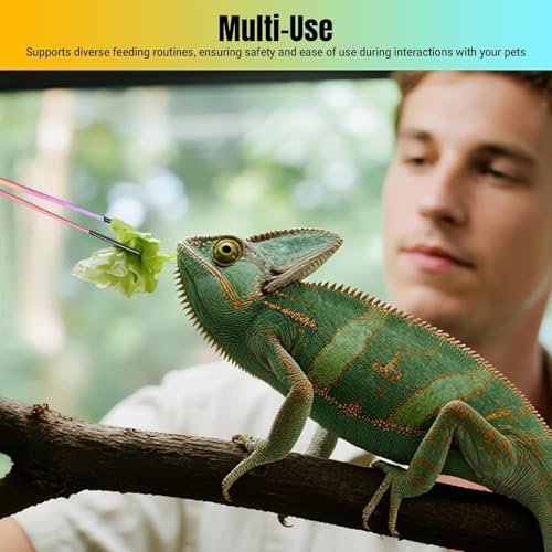 Reptilienfutterzange- Pinzette mit Silikonspitze für Reptilien, Eidechsen, Bartdrachen und Kleintiere | Zubehör für Aquarien und Terrarien, Fütterungswerkzeuge für ay-5