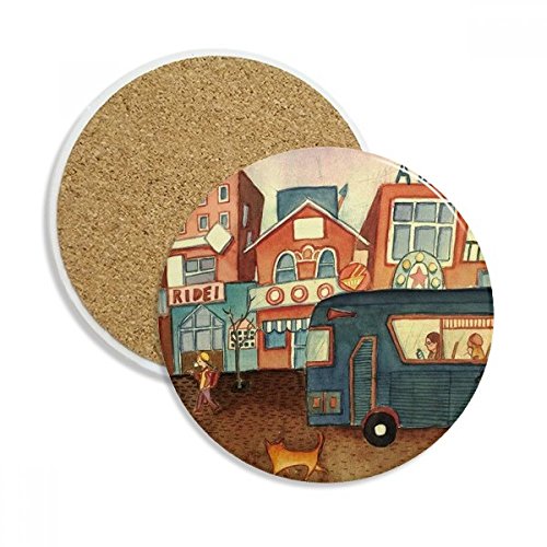 Coaster en céramique dessous de verre design multicolore absorbant pierre