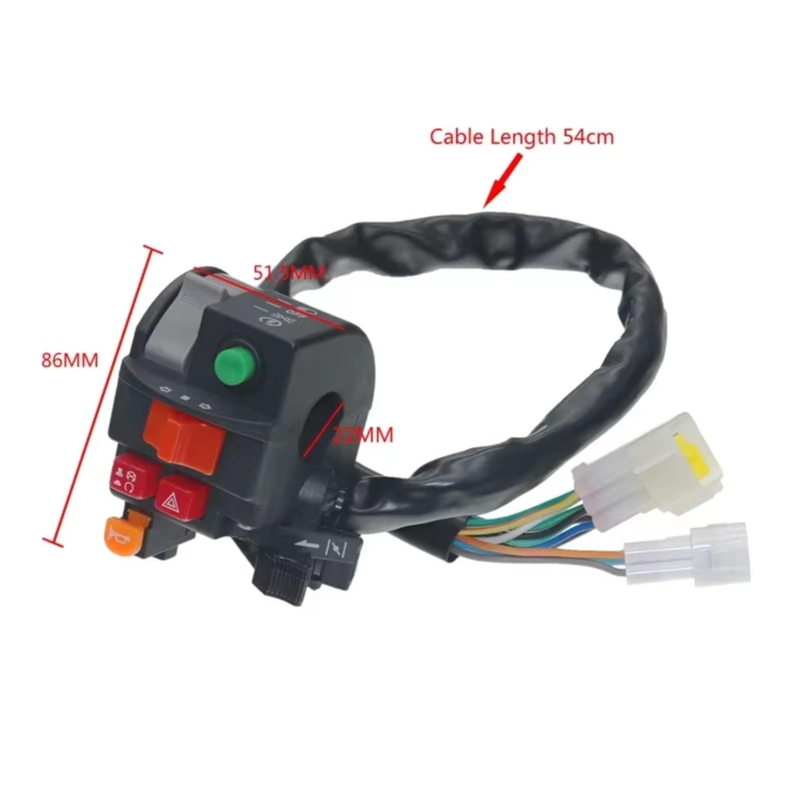 Interruptor Universal Para Motocicleta De 7/8" Y 22 Mm