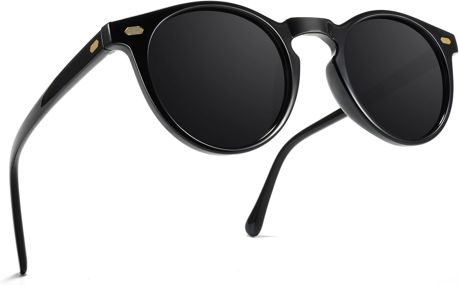 PANNER Retro Round Polarized Sunglasses for Men Women UV400 Protection