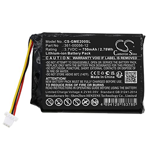 CS Cameron Sino 750mAh / 2.78Wh Replacement Battery for Garmin Edge Explore 2, 361-00056-12