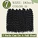 7 Packs Curly Crochet Hair for Black Women 18 Inch GOGO Curl Deep Ocean Water Wave Crochet Hair Synthetic Bohemian Beach Curl Crochet Braids Braiding Hair (18 inch, 1B)
