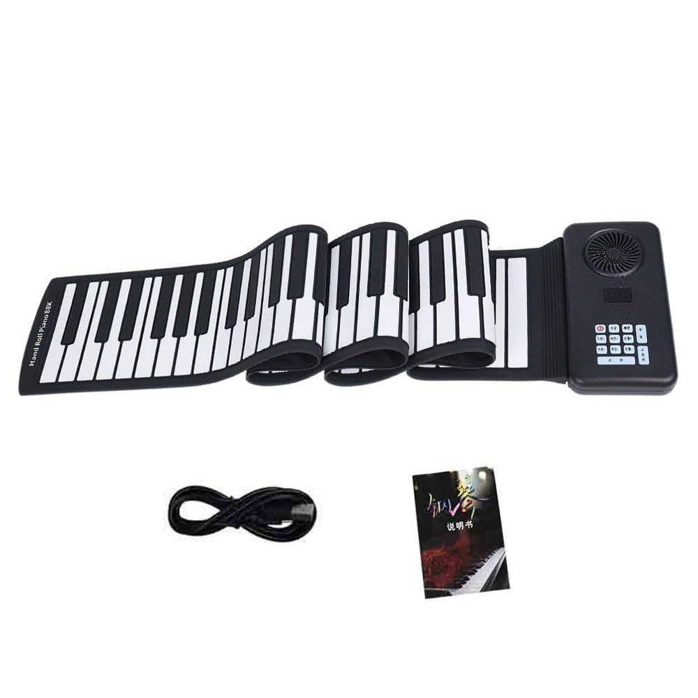 Keyboard Piano,Scroll Piano Tastatur,Tragbares Elektronisches Klavier Mit 88 Tasten,Wasserdicht Und Staubdicht,Ultra-Lange Batterielebensdauer,Geeignet Für Kinder Erwachsene Anfänger Geschenk