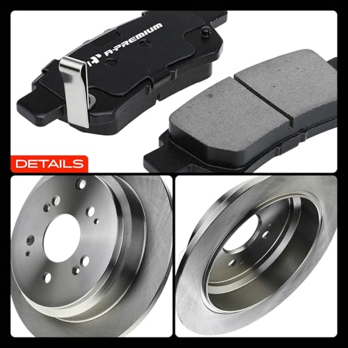A-Premium 12.31 inch (312.8mm) Rear Solid Brake Rotors and Ceramic Pads Kit by A-Premium - Used condition - Image 9