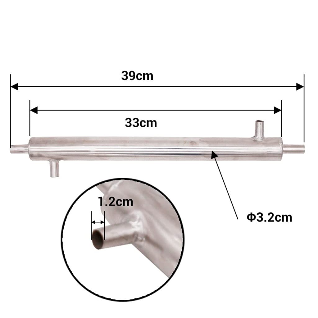 Stainless External Cooling Pipe Tube with brush, Cooler Distiller Moonshine Condenser For Home Brewery, DIY Bar Accessories