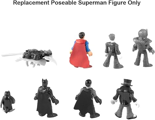 Miniatura 4 de Pieza de repuesto para Imaginext Deluxe Figure Pack Playset  GWX46  Figura de Superman Poseable de Repuesto  Vestido en azul y rojo con capa de tela