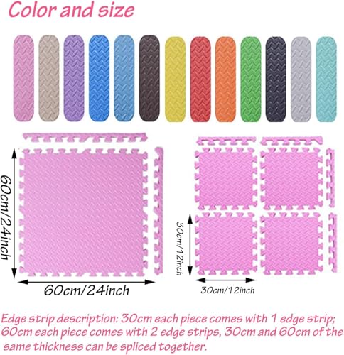 Baldosas de espuma de 30 cm entrelazadas alfombrilla suelo puzzle DIY morado 4