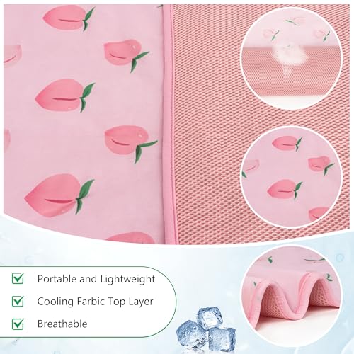 Tapis de refroidissement pour chat lavable en machine rose M - 3