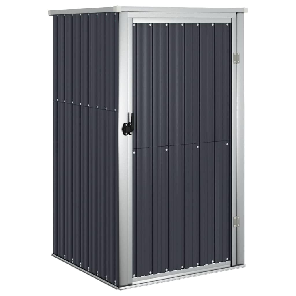 vidaXL Gartenschuppen Verzinkter Stahl Anthrazit 88x89x159 cm Abschließbarer Außenschrank Wetterfest