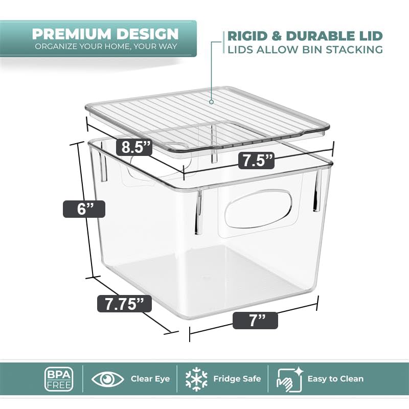 Image of Sorbus Clear Toy Storage Bins with Lids, Stackable (Medium, 8 Pack)