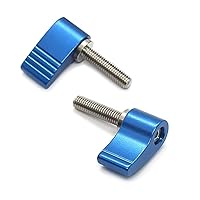 Vista 7 de Tornillos M6 con mango Tornillos de pulgar roscado macho Perilla giratoria Tornillo de pulgar ajustable Perilla giratoria con ala única, 2 piezas