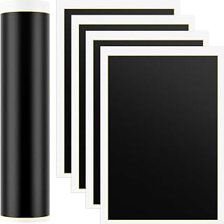Hojas de papel de marcado para grabado, color negro, con raspador, compatible con sistemas de fibra óptica (10 unidades)