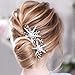 Produktbild Handcess Braut Hochzeit Perlen Haarnadel Silber Blume Braut Haarschmuck Kristall Seestern Haarteile für Frauen und Mädchen (2 Stück)