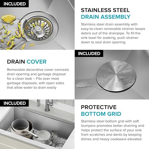 KRAUS Stainless Steel 30 in Undermount Kitchen Sink KWU110-30 - image 8