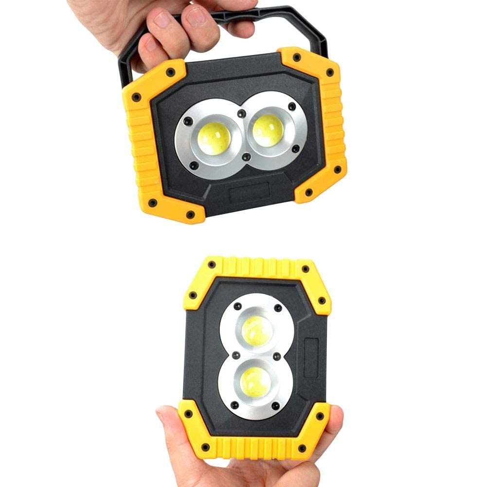 Proiettore Ricaricabile da Esterno, 30W LED Ricaricabile Lampada da Lavoro Proiettore da Esterno Luci da Campeggio con USB Impermeabile per Campeggio all'aperto Viaggi Pesca Luci di Sicurezza
