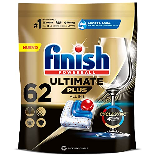 Finish Powerball Ultimate Plus All in 1, pastillas para el lavavajillas, 62 pastillas Cover
