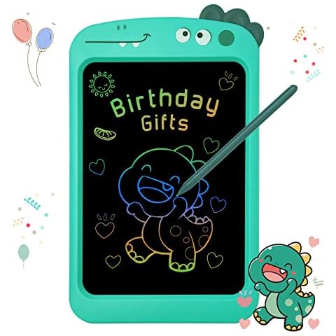 Gifts for 3 4 5 6 Years Old Boys, 8.5 Inch LCD Writing Tablet, Green Dinosaur Doodle Board For Kids Learning Educational Toys, Christmas Halloween Birthday Gifts Cover